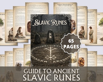 Slawische Runen Kompendium | Rune Bedeutungen | Grimoire druckbare Seiten | Buch der Schatten pdf