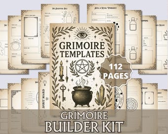 Grimoire Baukasten – Hexenbuch der Schatten Vorlagen | Druckbare Grimoire Seiten, Zauber & Ritual Journal, Hexen Planer PDF