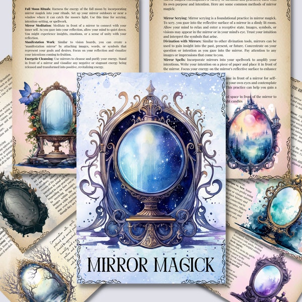 Mirror Magick. Basics. Beautiful pages for your Book Of Shadows.