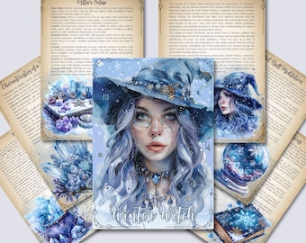 Pagine del Grimorio della Strega Invernale: Libro delle Ombre stampabile (PDF)