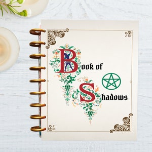 Grimoire front page for Book of Shadows / Printable Download  / BoS Title Page / Witch Binder Cover / Wicca Spell Book