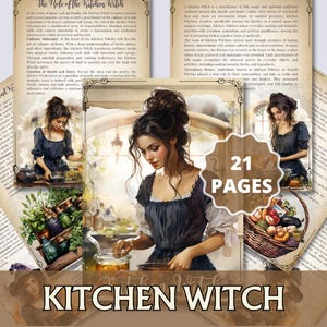 Kitchen Witch Grimoire Pages PDF | Digital Book of Shadows | Printable Witchcraft Guide for Hearth & Home Magic