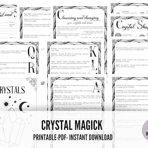 Crystal Magick Printable Grimoire Pages