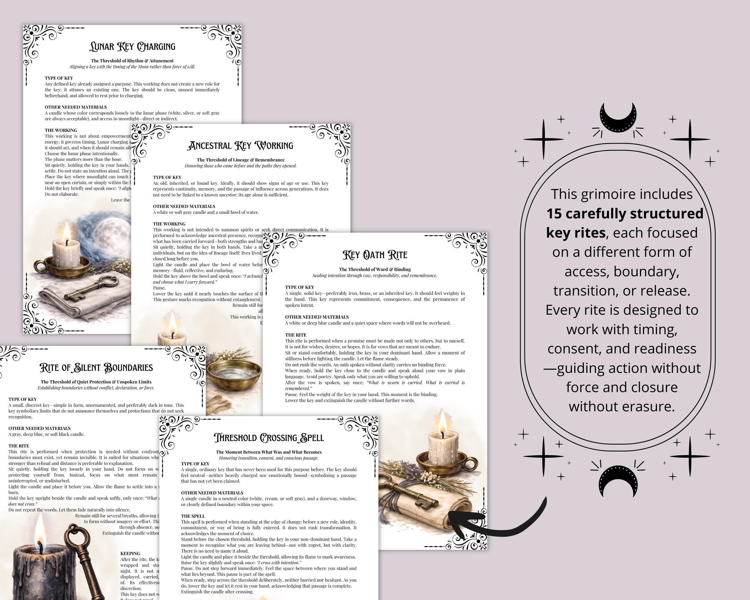 Keys in Witchcraft | Printable Grimoire Pages | Magical Keys, Threshold ...
