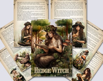 Hedge Witch. Basics. Beautiful pages for your Grimoire or Book Of Shadows