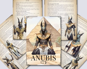 Anubis Egyptian God Book of Shadows Pages (Printable)