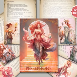 Persephone. Beautiful  Book of Shadows Pages - Shadow Work BOS Pages + BONUS