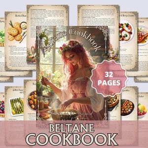 Beltane Cookbook | 25 Pagan Recipes for Fire Festival | Witch Kitchen Grimoire PDF
