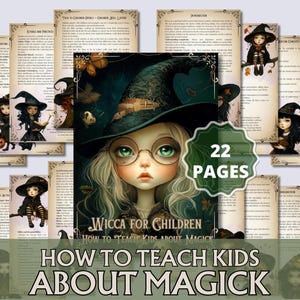 Wicca for Children Printable Pages: Grimoire Book of Shadows (PDF)
