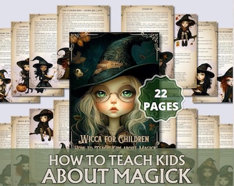 Wicca para niños: Páginas imprimibles: Grimorio, Libro de las Sombras (PDF)