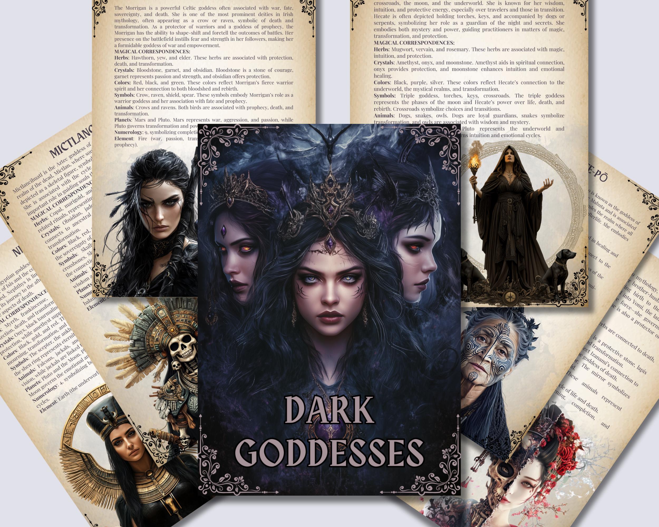 Dark Goddesses Grimoire Pages: Printable Book of Shadows (PDF)
