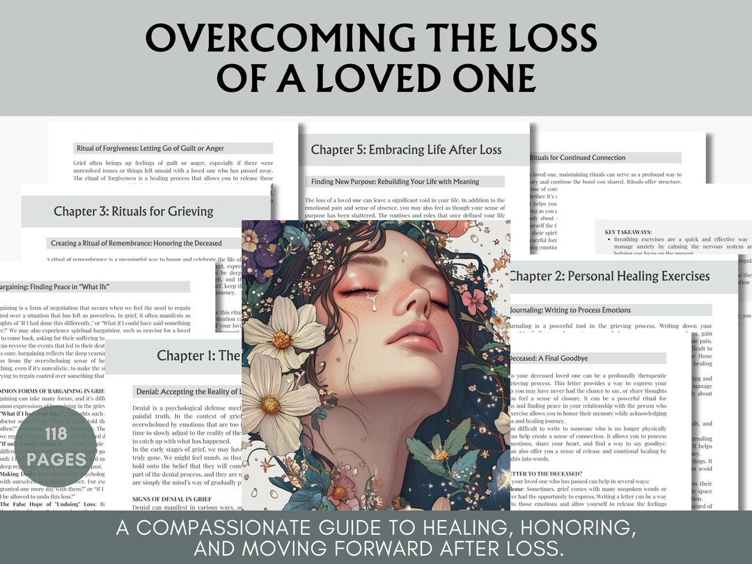 Grief Healing Guide – 118-page Printable PDF | Overcoming the Loss of a ...