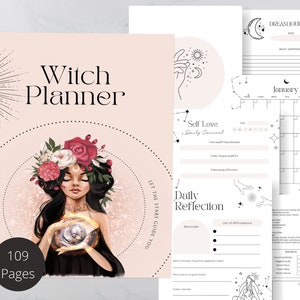 Undated Witch Planner |  Pagan Planner | Printable planner|  Witch planner | Minimalist witch planner