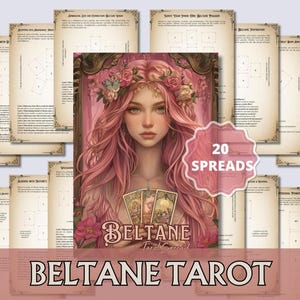 Beltane Tarot Spread Journal | 20 Spreads for Love & Transformation | Pagan Sabbat Witch PDF