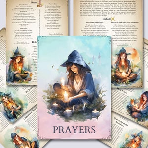 Pagan Prayers. Basics. Beautiful pages for your Book Of Shadows. Instant download.