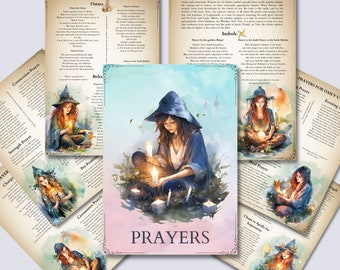 Pagan Prayers. Basics. Beautiful pages for your Book Of Shadows. Instant download.