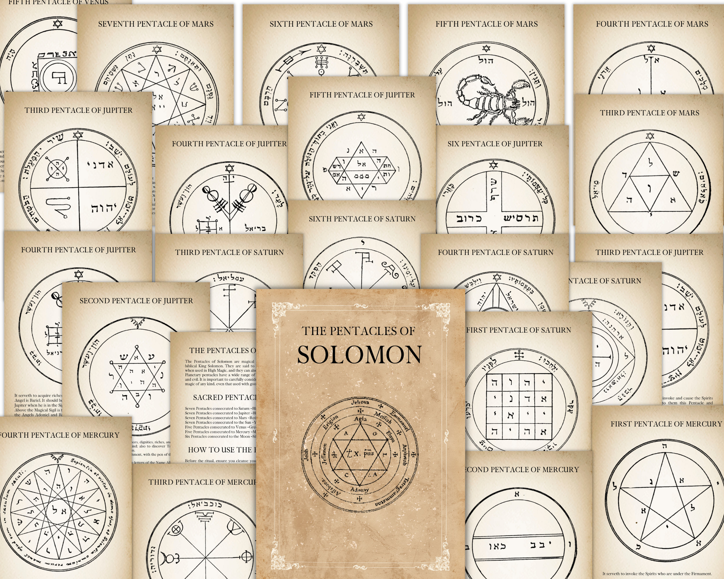 First Pentacle of Saturn + 72 names of God – King Solomon Coin