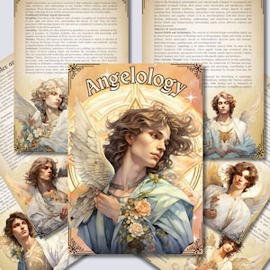 Angelología. Hermosas páginas para tu Grimorio o Libro de las Sombras. Imprimibles