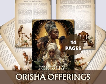 Orisha Offerings Guide PDF | Spiritual Rituals, Prayers, Altar Setup, Yoruba Santeria | Printable