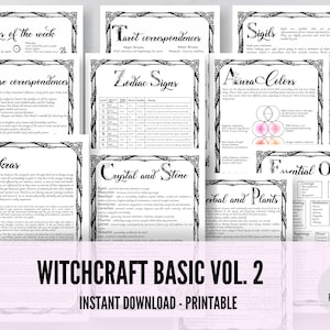 Witchcraft Basics Vol 2: Grimoire Pages, Wiccan Book of Shadows (PDF)