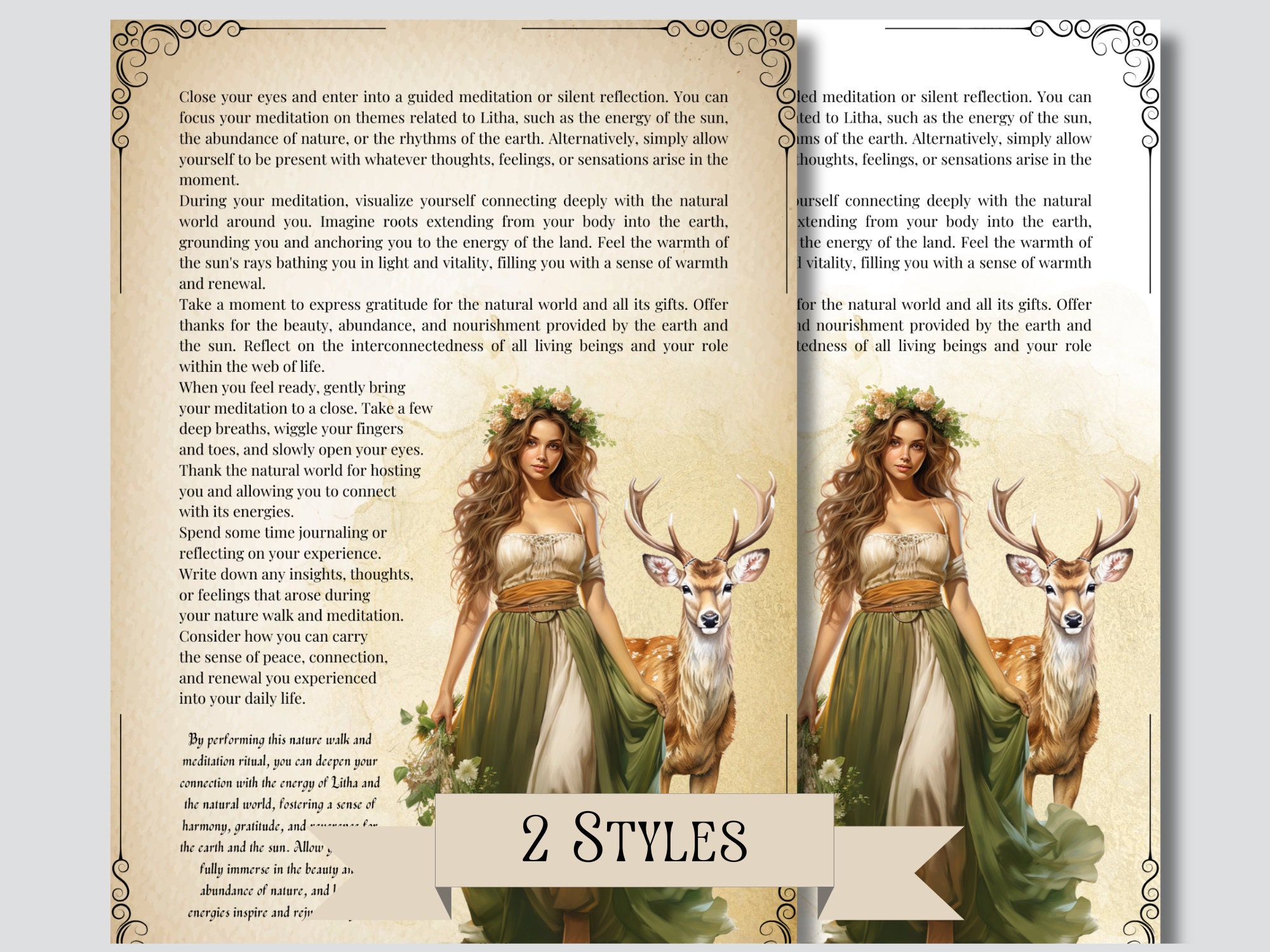 Litha Ritual Printable | Summer Solstice Grimoire Pages | Book of ...