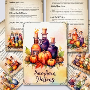Samhain Easy Potions. Basics. Printable.