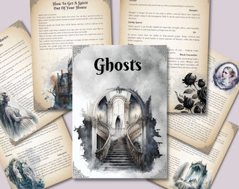 Ghosts. Beautiful pages for you Book Of Shadows. Instant download