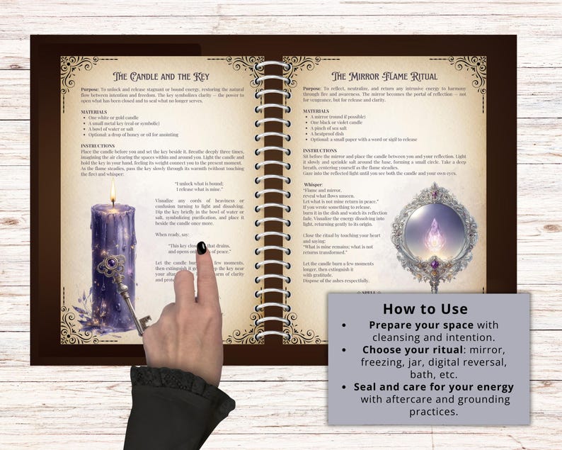Return to Sender Printable Grimoire Pages — Ethical Reversal Spells, Protection Rituals & Energy Cleansing for Your Altar image 8
