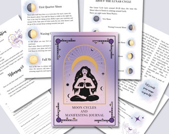 Moon Cycle Manifestation Journal: Law of Attraction Workbook (Digital PDF)