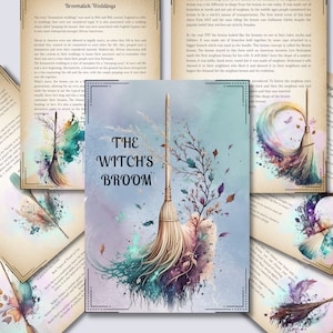 Witch&#39;s Broom Grimoire Pages: Book Of Shadows (PDF Download)
