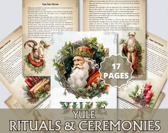 Yule Rituals & Ceremonies • Winter Sabbat Grimoire Pages • Printable Witchcraft PDF