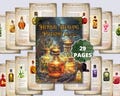 24 Herbal healing potions. Beautiful pages for your Grimoire or Book Of Shadows. Printable product logo