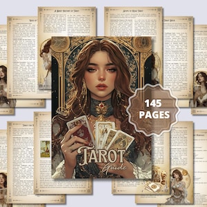 Tarot Anfängerleitfaden . Kartenbedeutungen, Spreads, Spickzettel, Journalseiten & mehr!  Druckbare Seiten