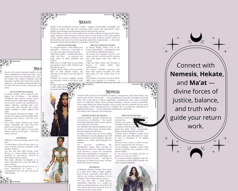 Return to Sender Printable Grimoire Pages — Ethical Reversal Spells, Protection Rituals & Energy Cleansing for Your Altar image 5