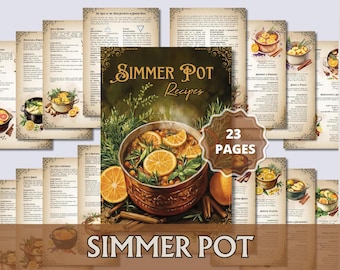Simmer Pot Recipes: 30 Magical Blends for Grimoire (Printable PDF)