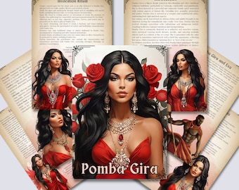 Pomba Gira. Basic guide. Beautiful pages for your Grimoire or Book Of Shadows. Printable.