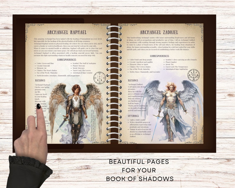 Archangel Grimoire Pages • Angelic Correspondences • Printable Book of ...