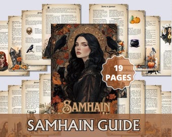 Guía de Samhain (PDF) / Rituales, correspondencias y altar / Brujería pagana Wicca / Rueda del Año imprimible