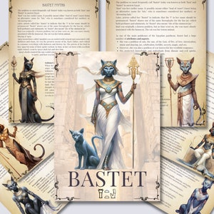 Bastet Egyptian Goddess Pages for Book of Shadows (Printable PDF)