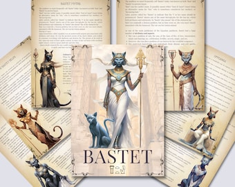 Bastet Goddess Grimoire Pages • Egyptian Deity Witchcraft • Printable Book of Shadows (PDF)