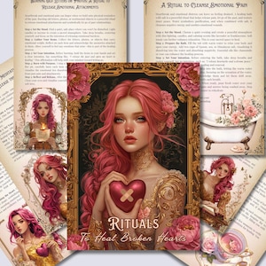 10 Rituals to Heal Broken Hearts. Heal Your Heart with Magic. Printable.