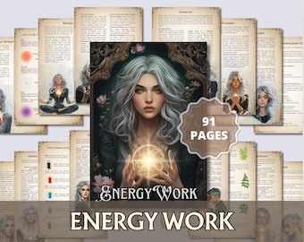 Energy Work Mastery Bundle | 91-Page Healing and Spiritual Guide | Chakras, Aura, Protection, Tools & Universal Energy Grimoire PDF.