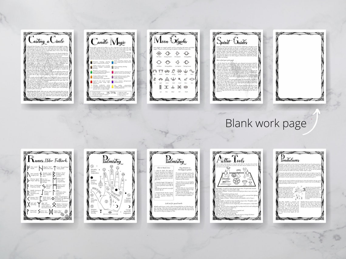 Witchcraft Basics Vol. 3 • Beginner Grimoire Pages • Printable Book of ...
