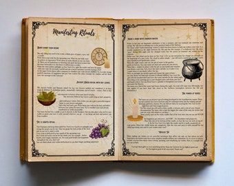 Manifesting Rituals for Creating an Awesome Year- Book of Shadows pages- Instant download- Grimoire pages