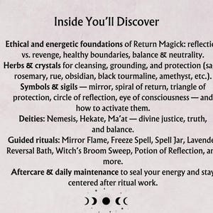 Return to Sender Printable Grimoire Pages — Ethical Reversal Spells, Protection Rituals & Energy Cleansing for Your Altar image 10