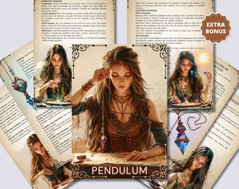 Pendulum Divination Guide: Grimoire Pages & Charts (PDF Download)