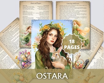 Ostara Rituale & Zeremonien • Frühlings-Tagundnachtgleiche Grimoire Seiten • Printable Hexerei (PDF)
