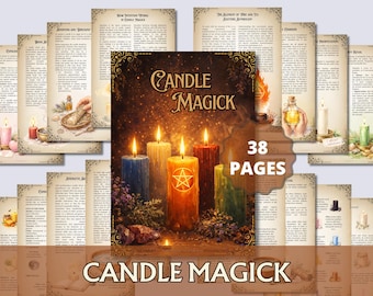 Kerzenmagie Grimoire Seiten |  Ceromancy Anleitung | Ritualkerzenzauber | Druckbar