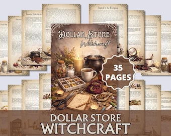 Dollar Shop Witchcraft | Erschwingliche Magie für kleines Geld, Buch der Schatten (Buch der Schatten), Wahrsage-Werkzeuge, Altar-Anleitung & mehr! |  Druckbare Seiten