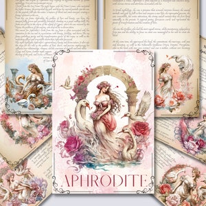 Aphrodite. Beautiful pages for your Book Of Shadows. Instant download